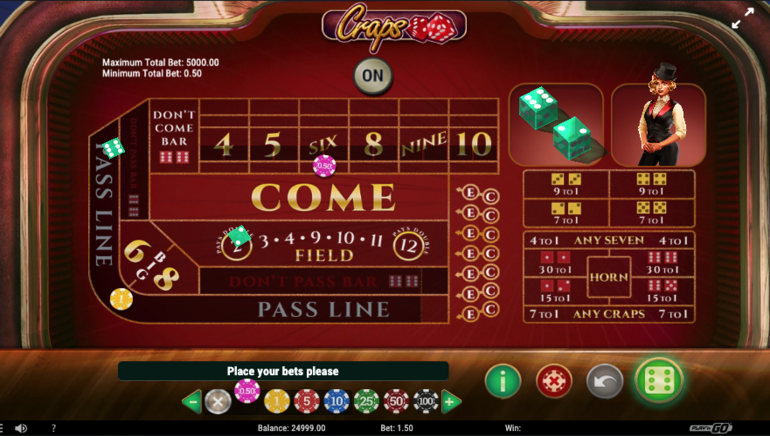 Craps by Play'n Go Sneak Peek: