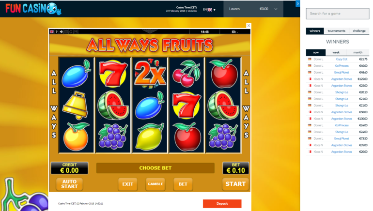 Fun Casino لقطة الشاشة 5