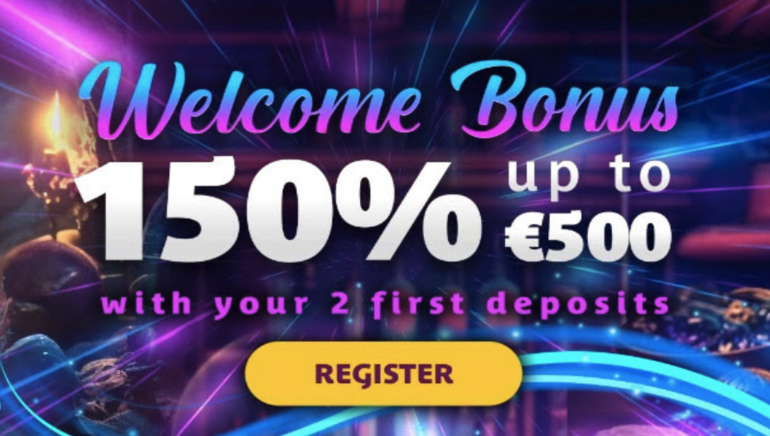 احصل على أفضل قيمة ممكنة مقابل أموالك مع مكافأة ترحيب جديدة بقيمة 150% من MagiclaSpin! بالإضافة إلى جوائز ألعاب Drops and Wins المثيرة!